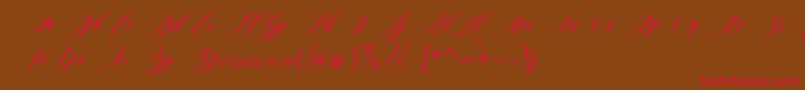edore Font – Red Fonts on Brown Background
