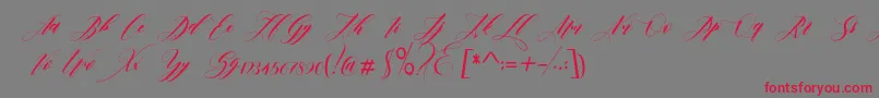 edore Font – Red Fonts on Gray Background