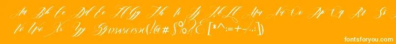 edore Font – White Fonts on Orange Background
