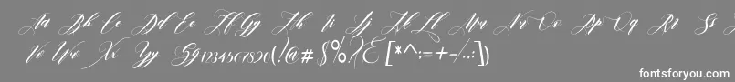 フォントedore – 灰色の背景に白い文字