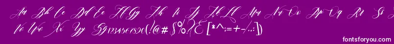 edore Font – White Fonts on Purple Background