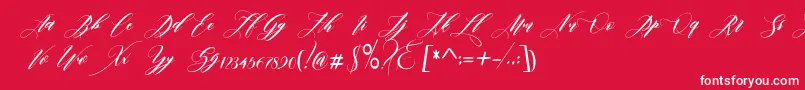 edore Font – White Fonts on Red Background