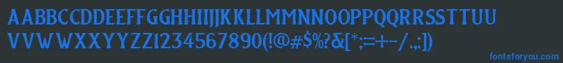 Шрифт EdsbackaFlareSerif FREE FOR PERSONAL USE – синие шрифты на чёрном фоне