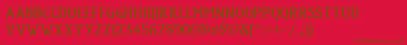 EdsbackaFlareSerif FREE FOR PERSONAL USE Font – Brown Fonts on Red Background