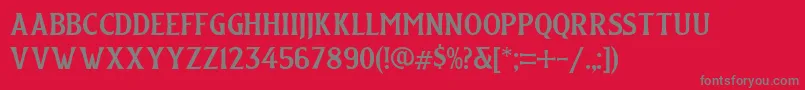 EdsbackaFlareSerif FREE FOR PERSONAL USE Font – Gray Fonts on Red Background