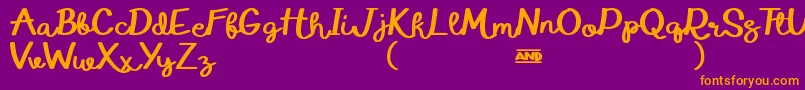 Eduardo  Aurelia demo Font – Orange Fonts on Purple Background