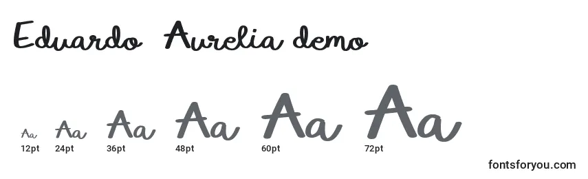 Размеры шрифта Eduardo  Aurelia demo (125804)
