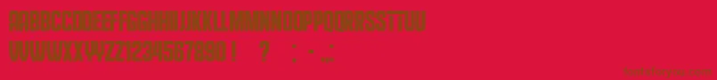 EducatedDeers Font – Brown Fonts on Red Background