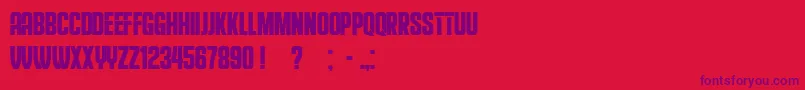 EducatedDeers Font – Purple Fonts on Red Background