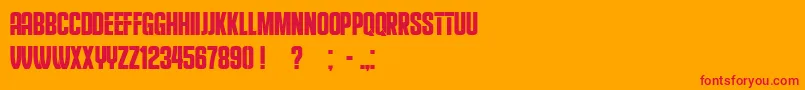 EducatedDeers Font – Red Fonts on Orange Background