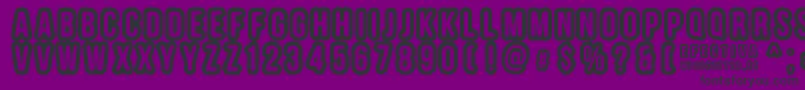 EFECTIVA-Schriftart – Schwarze Schriften auf violettem Hintergrund
