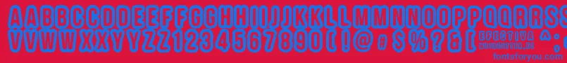 EFECTIVA Font – Blue Fonts on Red Background