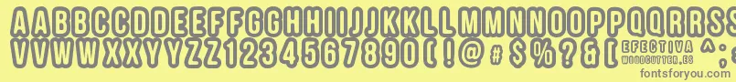 Шрифт EFECTIVA – серые шрифты на жёлтом фоне