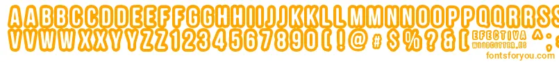 EFECTIVA Font – Orange Fonts on White Background