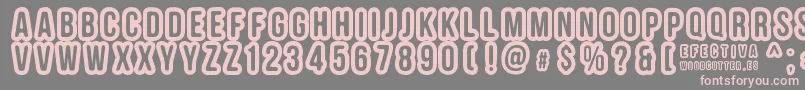 Шрифт EFECTIVA – розовые шрифты на сером фоне
