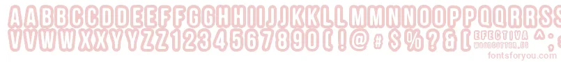 EFECTIVA Font – Pink Fonts on White Background