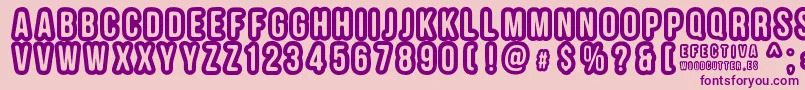 EFECTIVA Font – Purple Fonts on Pink Background