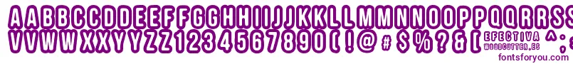 Шрифт EFECTIVA – фиолетовые шрифты