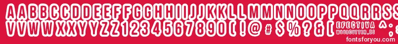 EFECTIVA Font – White Fonts on Red Background