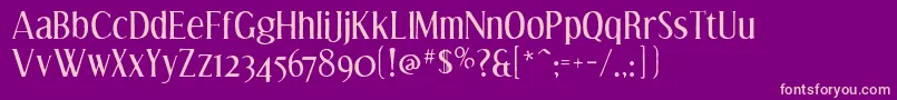 effloresce antique Font – Pink Fonts on Purple Background