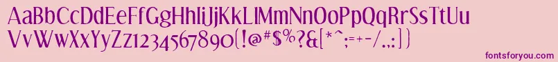 effloresce antique Font – Purple Fonts on Pink Background