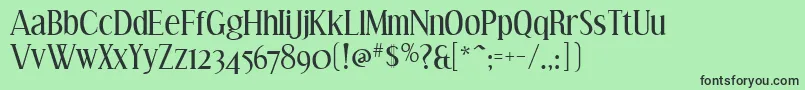 effloresce Font – Black Fonts on Green Background