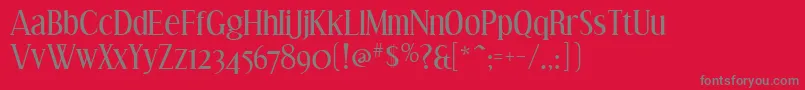 effloresce Font – Gray Fonts on Red Background