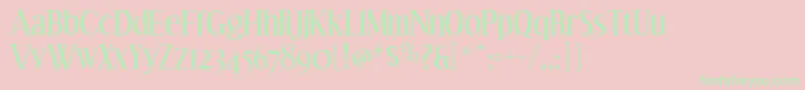 effloresce Font – Green Fonts on Pink Background