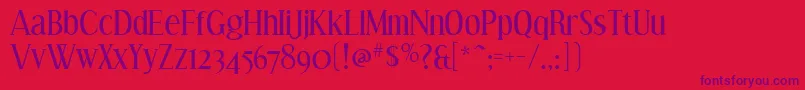 effloresce Font – Purple Fonts on Red Background