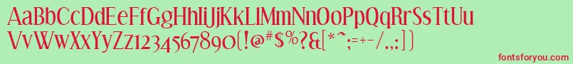 effloresce Font – Red Fonts on Green Background