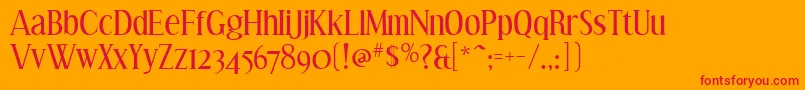 effloresce Font – Red Fonts on Orange Background