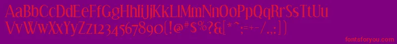 effloresce Font – Red Fonts on Purple Background