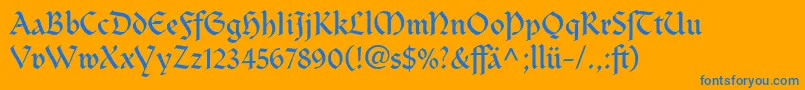 ClairvauxLtDfr Font – Blue Fonts on Orange Background