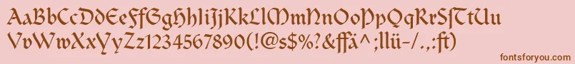 ClairvauxLtDfr Font – Brown Fonts on Pink Background