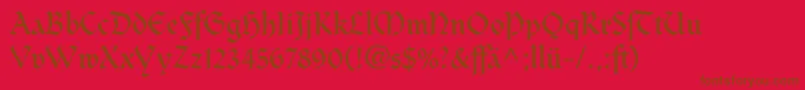 ClairvauxLtDfr Font – Brown Fonts on Red Background