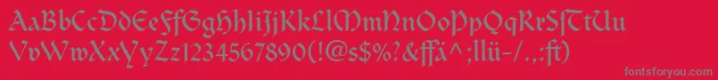 ClairvauxLtDfr Font – Gray Fonts on Red Background