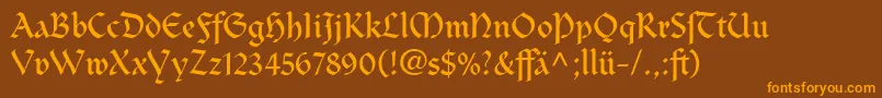 ClairvauxLtDfr Font – Orange Fonts on Brown Background