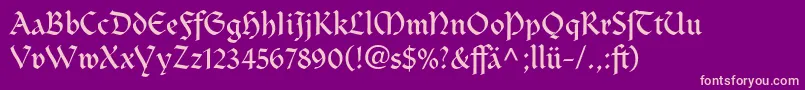 ClairvauxLtDfr Font – Pink Fonts on Purple Background