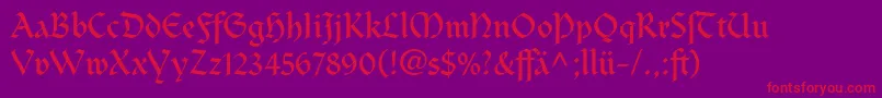 ClairvauxLtDfr Font – Red Fonts on Purple Background