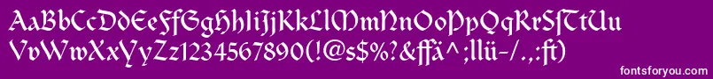 ClairvauxLtDfr Font – White Fonts on Purple Background