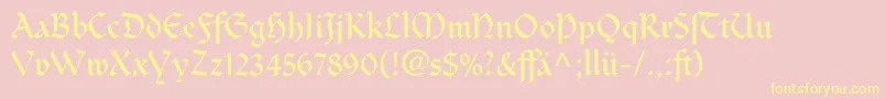 ClairvauxLtDfr Font – Yellow Fonts on Pink Background