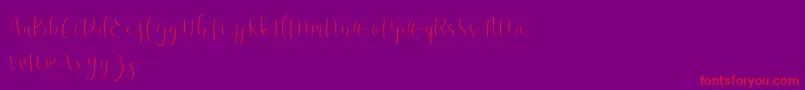 Effort Demo Font – Red Fonts on Purple Background