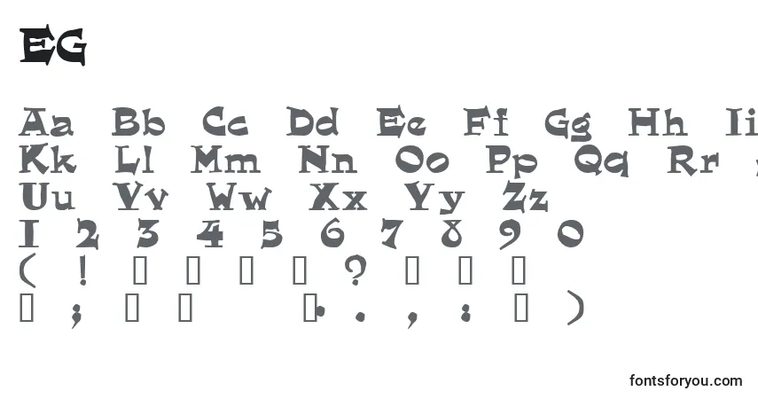 Шрифт EG       (125811) – алфавит, цифры, специальные символы