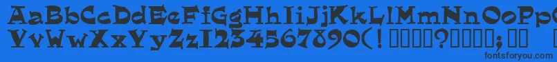 EG      -Schriftart – Schwarze Schriften auf blauem Hintergrund