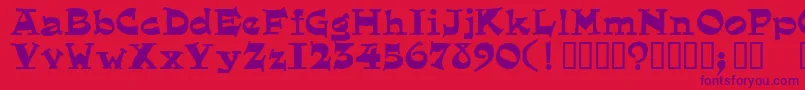 EG       Font – Purple Fonts on Red Background