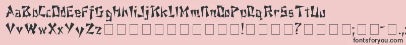 Шрифт eggroll – чёрные шрифты на розовом фоне