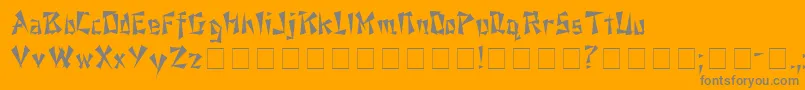 eggroll-Schriftart – Graue Schriften auf orangefarbenem Hintergrund