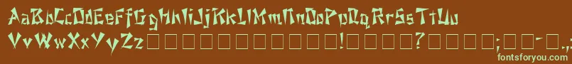 Шрифт eggroll – зелёные шрифты на коричневом фоне