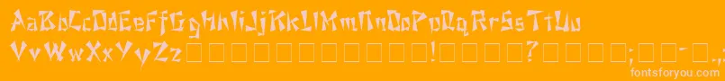 eggroll Font – Pink Fonts on Orange Background