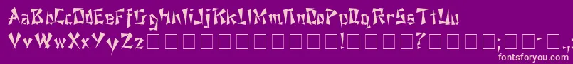 Fonte eggroll – fontes rosa em um fundo violeta
